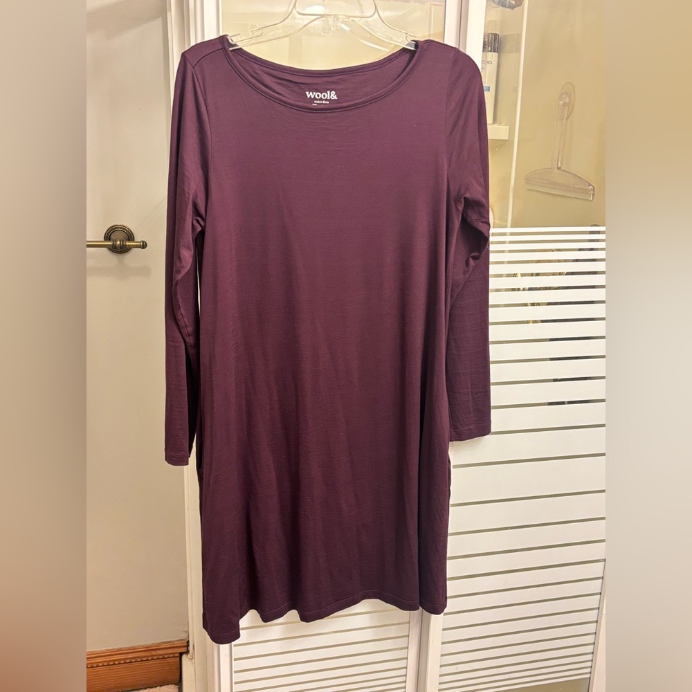 Wool& Rowena swing dress size medium regular in Marionberry